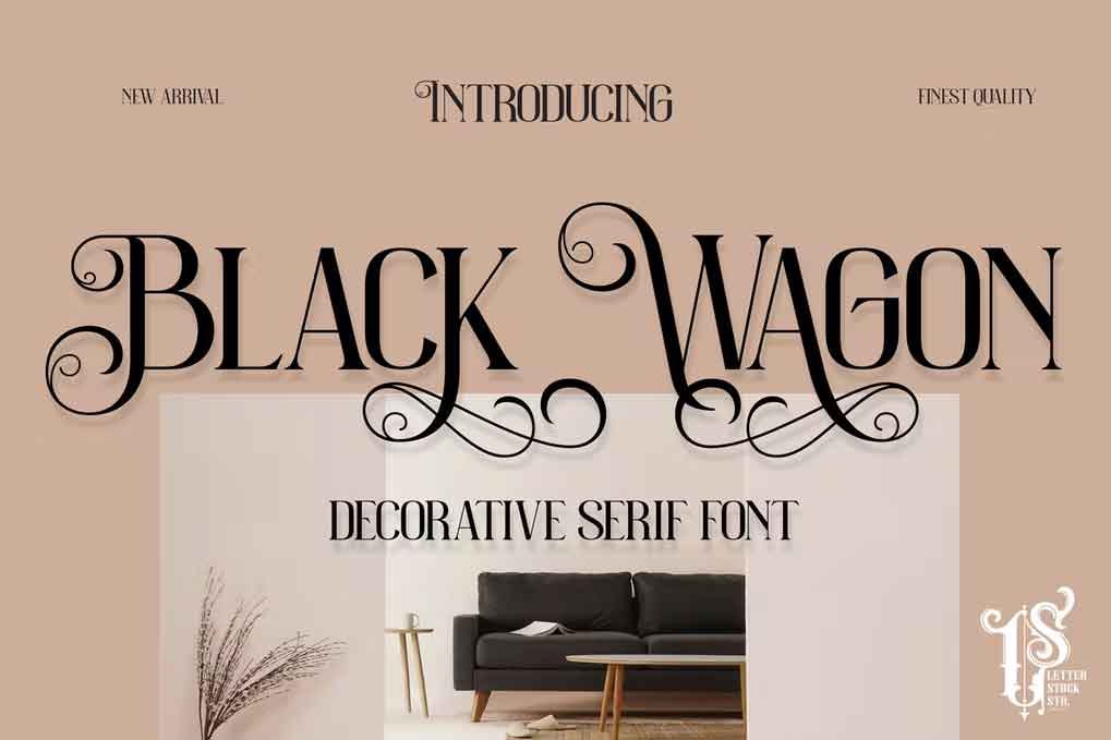 Black Wagon Font free download – Serif Fonts font preview image for Windows and Mac