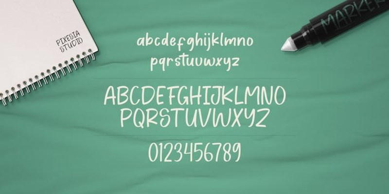 Blank Notes Font free download preview 8 – Script And Handwritten font