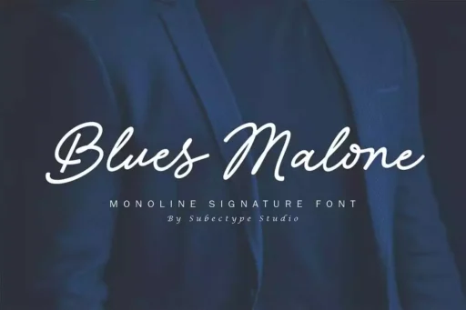 Blues Malone Font free download preview 5 – Script And Handwritten font