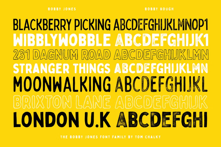 Bobby Jones Font free download preview 6 – Display Fonts font