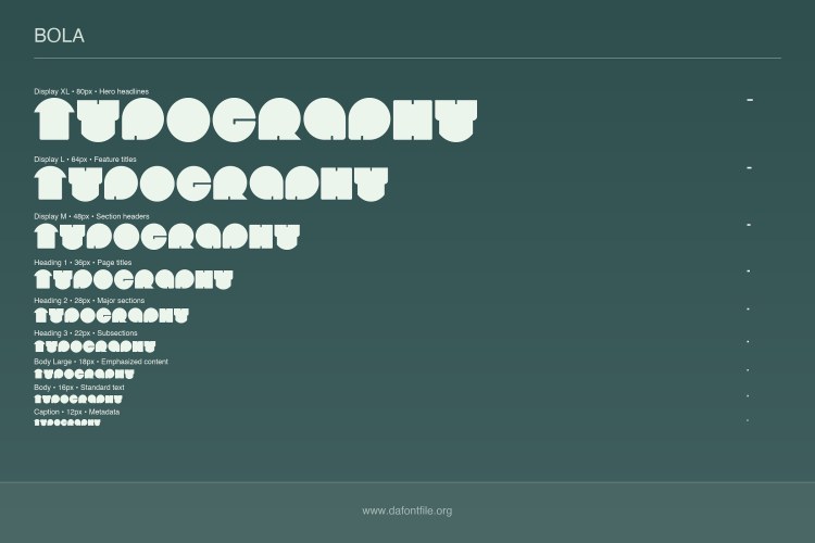 Bola Font free download preview 5 – Sans Serif Fonts font
