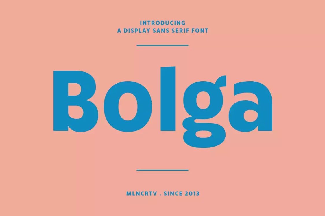 Bolga Display Sans Serif Font free download – Display Fonts font preview image for Windows and Mac