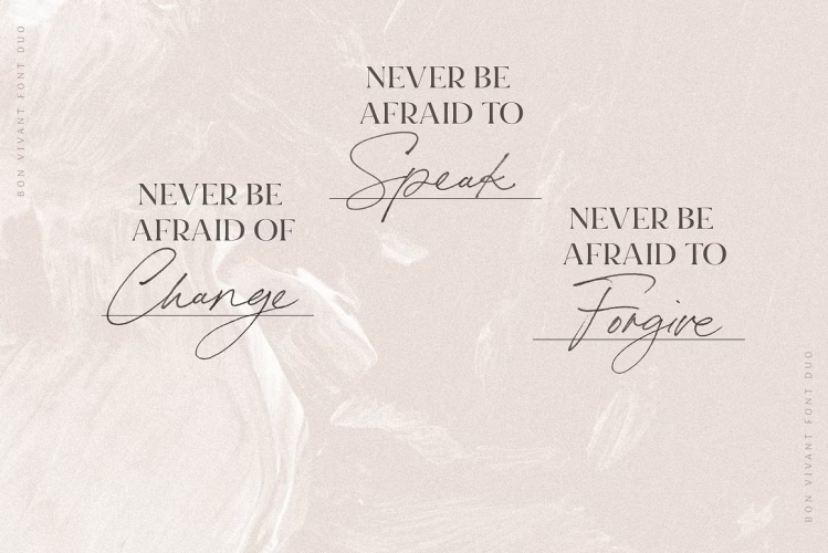 Bon Vivant Font free download preview 4 – Script And Handwritten font