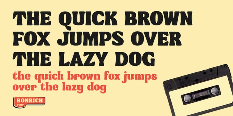 Bonrich Font free download preview 6 – Display Fonts font