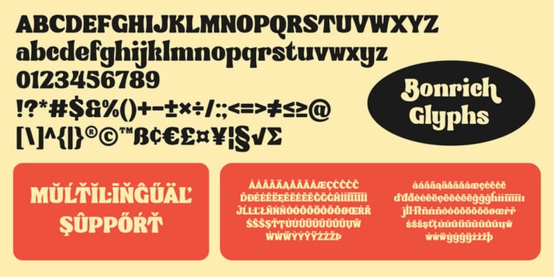 Bonrich Font free download preview 8 – Display Fonts font