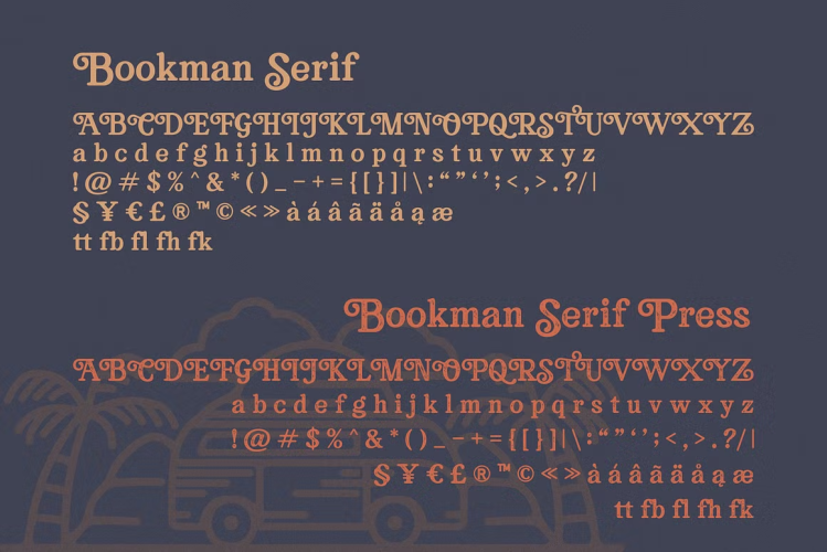 Bookman Font free download preview 9 – Serif Fonts font