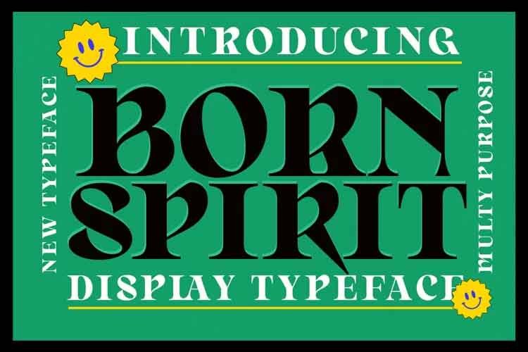 Born Spirit Font free download preview 5 – Display Fonts font