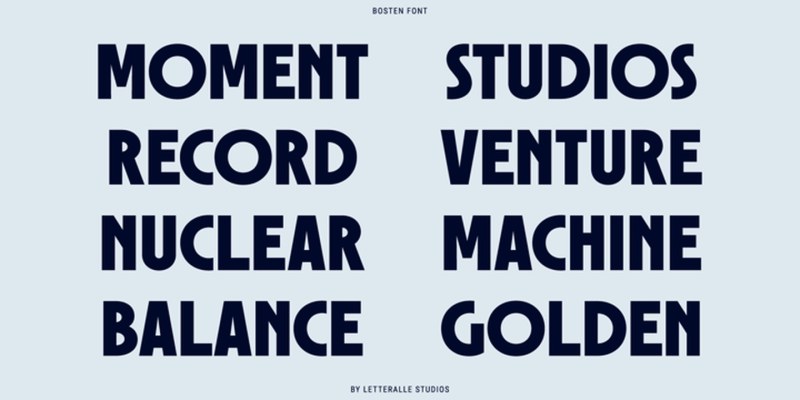 Bosten Font free download preview 2 – Sans Serif Fonts font