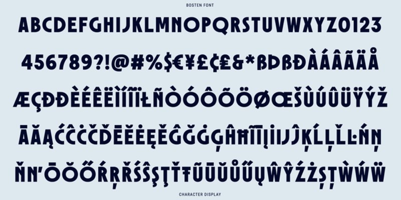 Bosten Font free download preview 8 – Sans Serif Fonts font