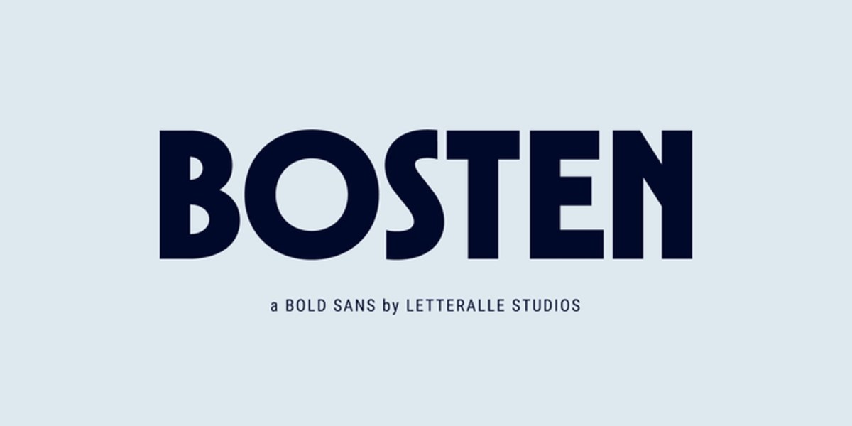 Bosten Font free download – Sans Serif Fonts font preview image for Windows and Mac