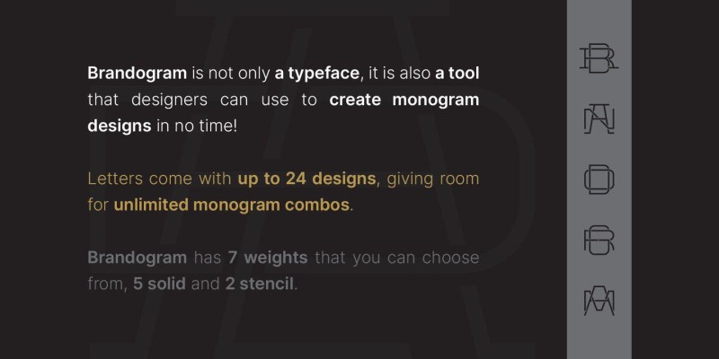 Brandogram Font Family free download preview 1 – Font Family font