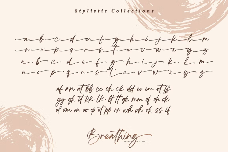 Breathing Font free download preview 9 – Script And Handwritten font