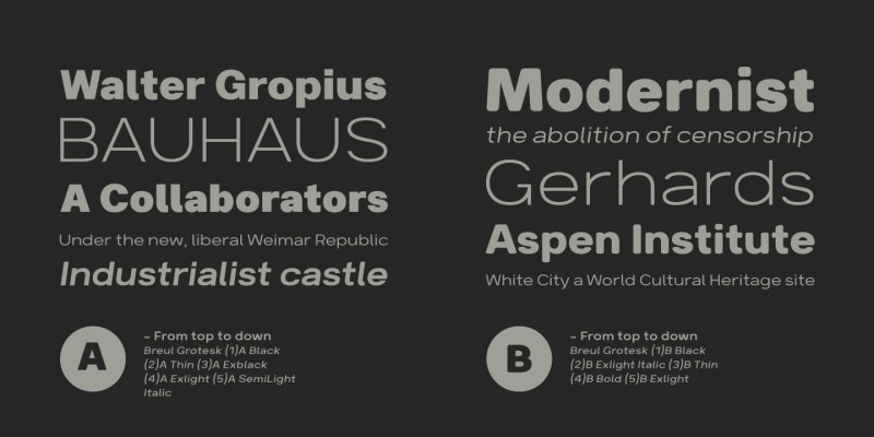 Breul Grotesk Font Family free download preview 1 – Sans Serif Fonts font