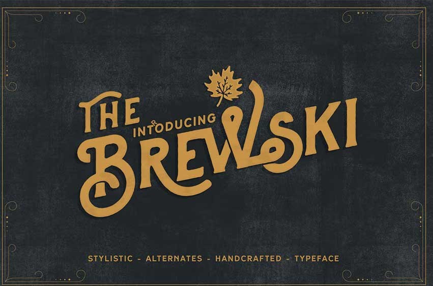 Brewski Font free download – Serif Fonts font preview image for Windows and Mac