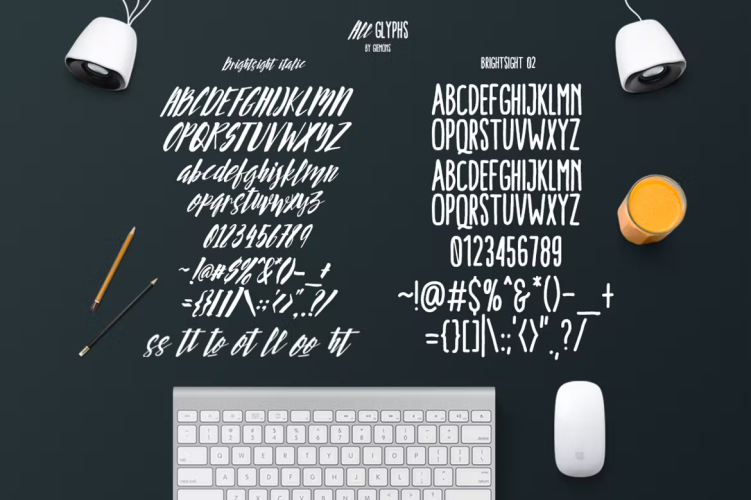 Bright Sight Font free download preview 2 – Script And Handwritten font