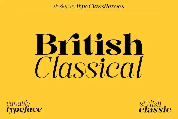 British Classical Font free download – Serif Fonts font preview image for Windows and Mac