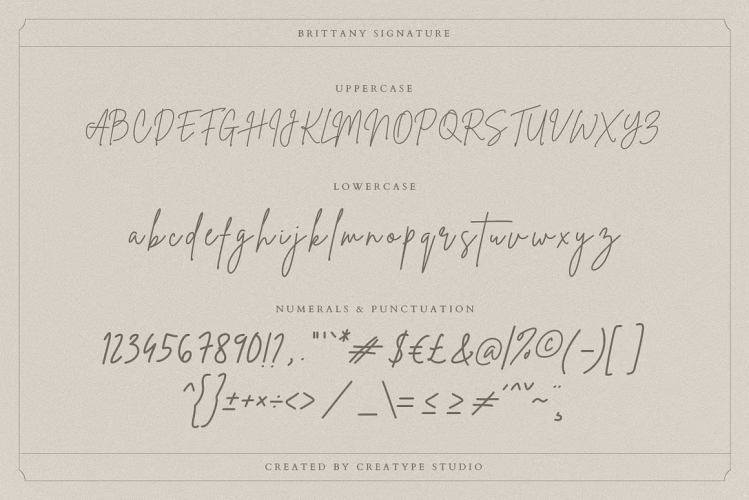 Brittany Signature Font free download preview 6 – Script And Handwritten font