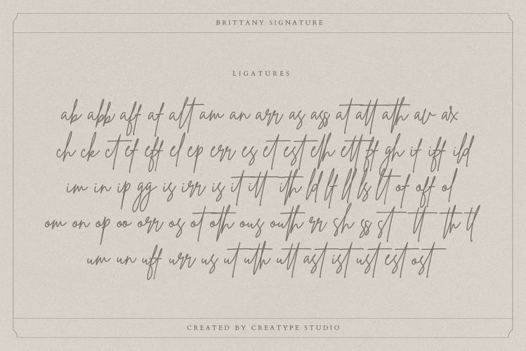 Brittany Signature Font free download preview 7 – Script And Handwritten font