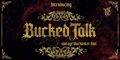 Buckedtalk Font free download – Blackletter Font font preview
