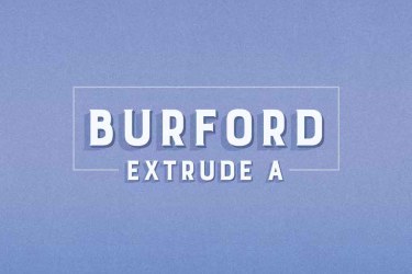 Burford Extrude A Font free download – Serif Fonts font preview