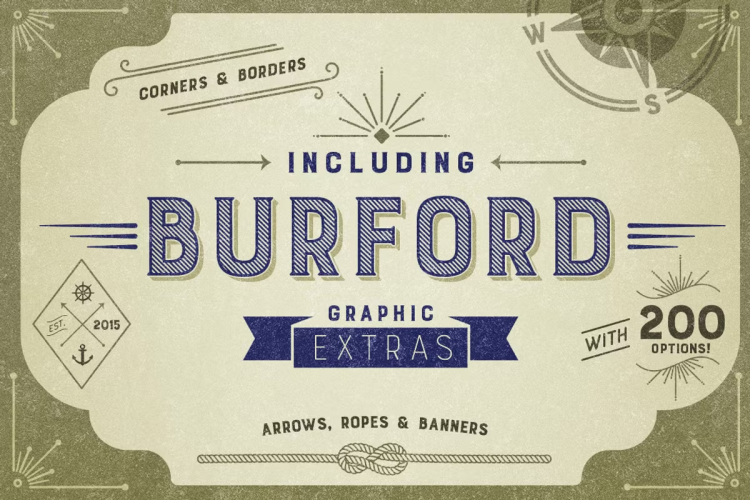 Burford Font free download preview 3 – Display Fonts font