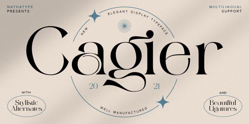 Cagier Font free download preview 8 – Display Fonts font