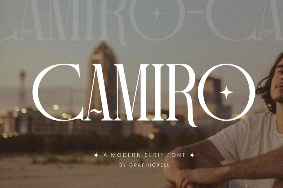 Camiro Elegant Serif Font Typeface free download – Serif Fonts font preview image for Windows and Mac