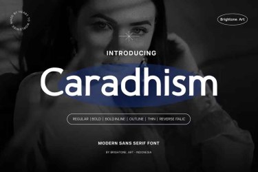 Caradhism Modern Font free download – Bold font preview