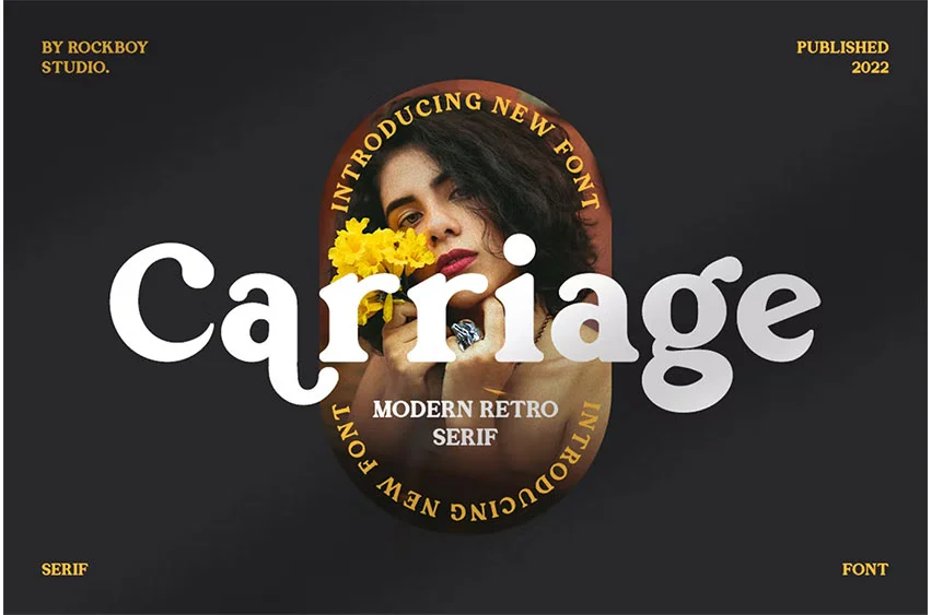 Carriage Font free download – Serif Fonts font preview image for Windows and Mac