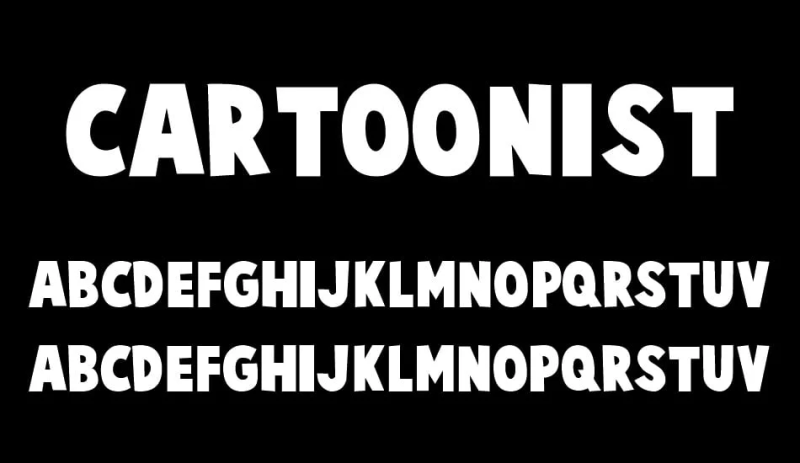 Cartoonist Font free download preview 4 – Decorative Fonts font