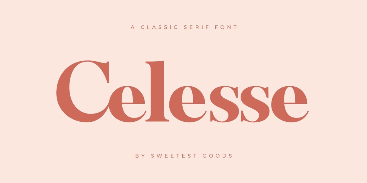 Celesse Font free download – Serif Fonts font preview image for Windows and Mac