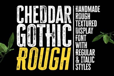 Cheddar Gothic Rough Font free download – Sans Serif Fonts font preview