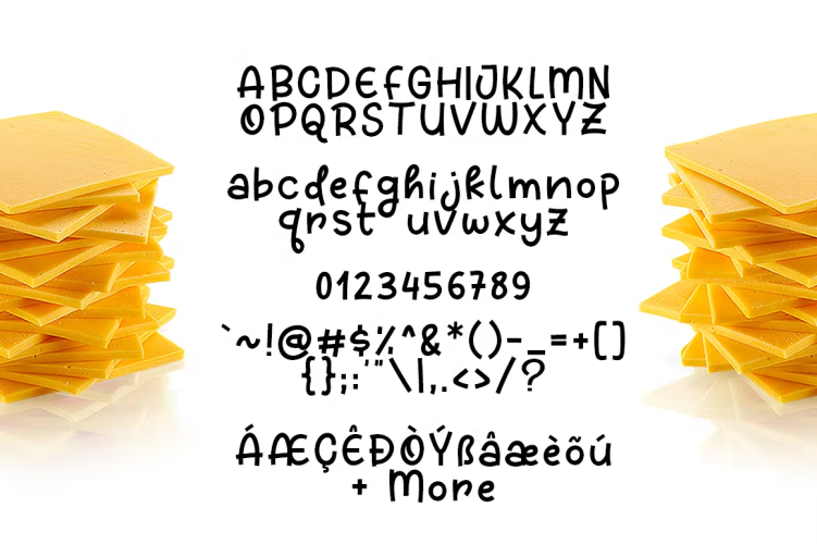 Cheese Sauce Font free download preview 2 – Serif Fonts font