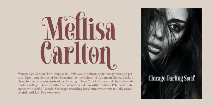 Chicago Darling Serif Font free download preview 2 – Modern Fonts font