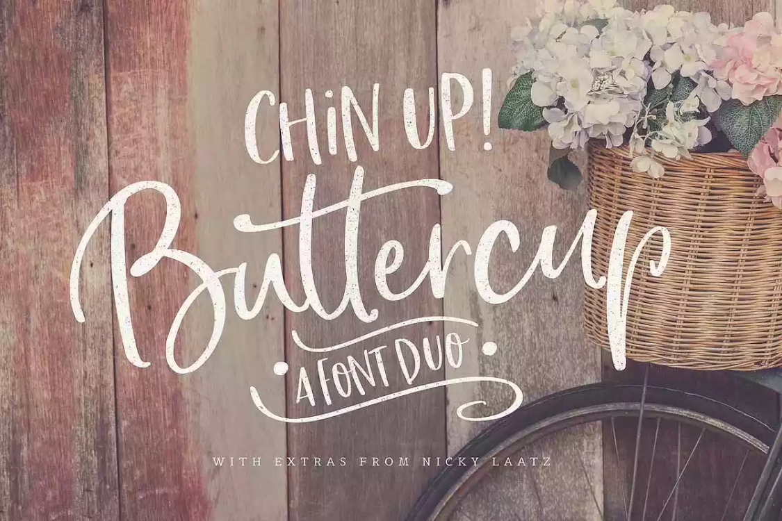 Chin Up Buttercup Font free download – Script And Handwritten font preview image for Windows and Mac