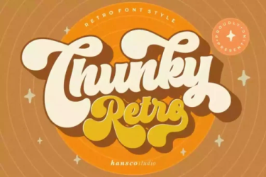 Chunky Retro Font free download – Script font preview