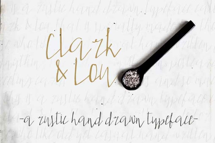 Clark & Lou Font free download preview 3 – Script And Handwritten font