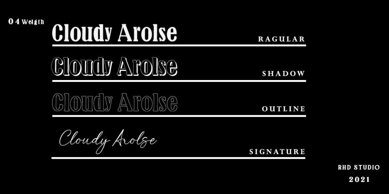 Cloudy Arolse Font Family free download preview 2 – Sans Serif Fonts font