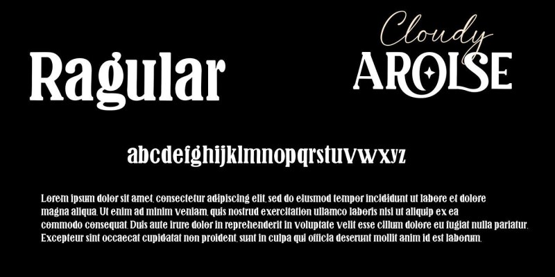 Cloudy Arolse Font Family free download preview 3 – Sans Serif Fonts font