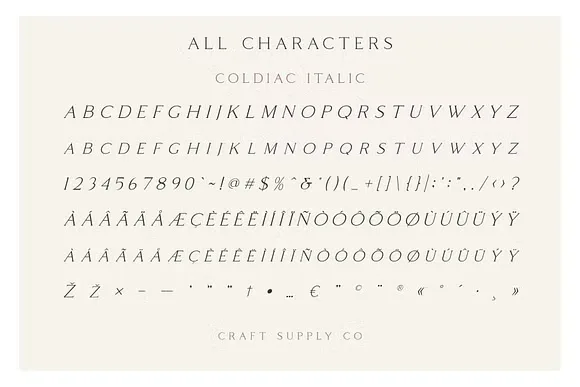Coldiac Font free download preview 4 – Serif Fonts font
