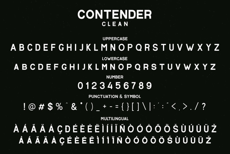 Contender Font free download preview 3 – Display Fonts font