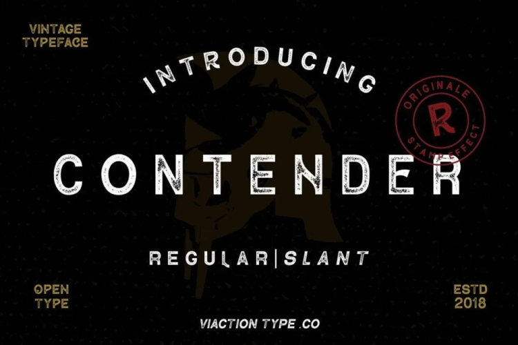 Contender Font free download preview 4 – Display Fonts font