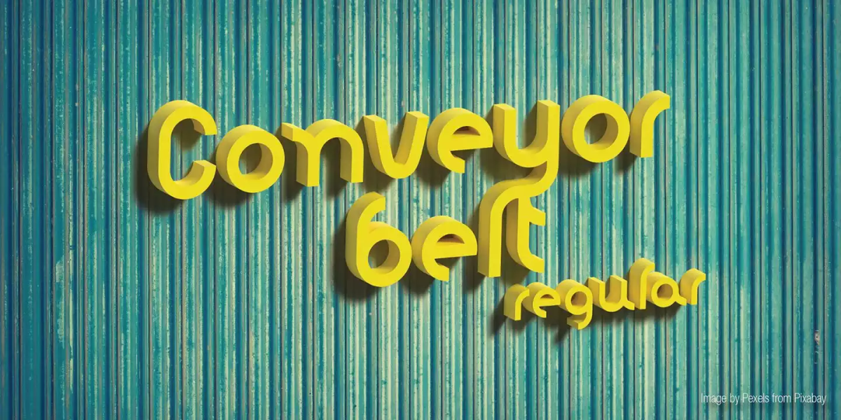 Conveyor Belt Font Family free download – Display Fonts font preview image for Windows and Mac