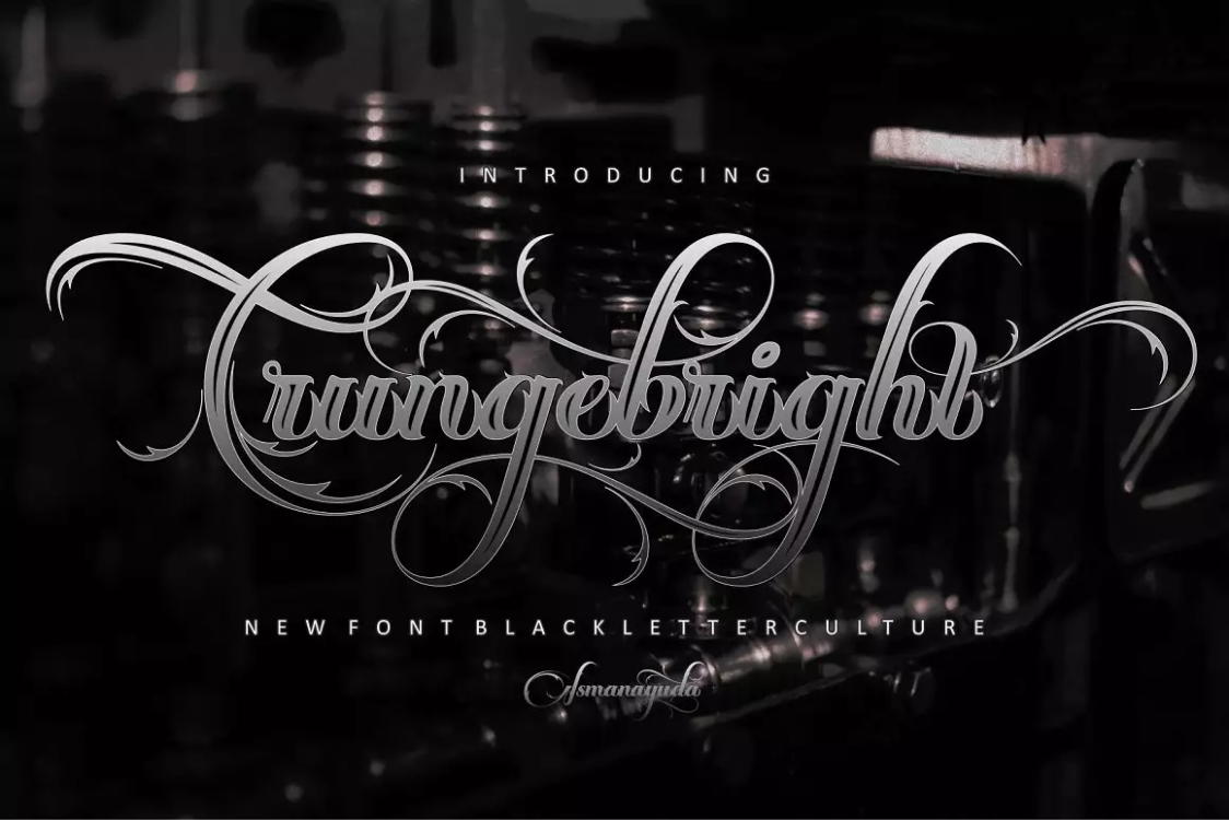 Crungebright Font free download – Blackletter Font font preview image for Windows and Mac