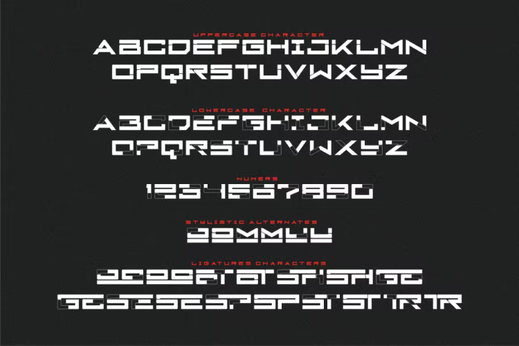 Cyber City Font free download preview 7 – Sans Serif Fonts font