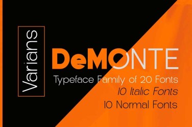 DeMonte Font Family free download – Font Family font preview
