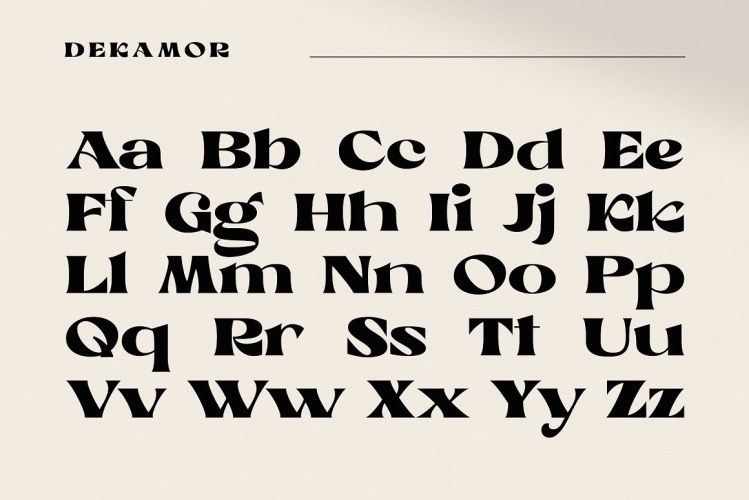 Dekamor – Classy Font free download preview 3 – Display Fonts font