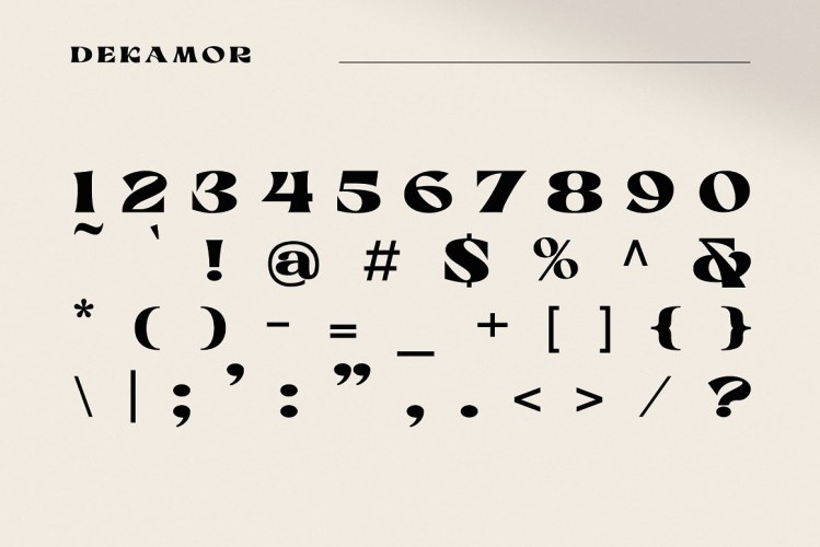 Dekamor – Classy Font free download preview 6 – Display Fonts font