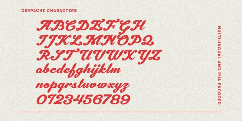 Derpache Font free download preview 7 – Font Family font