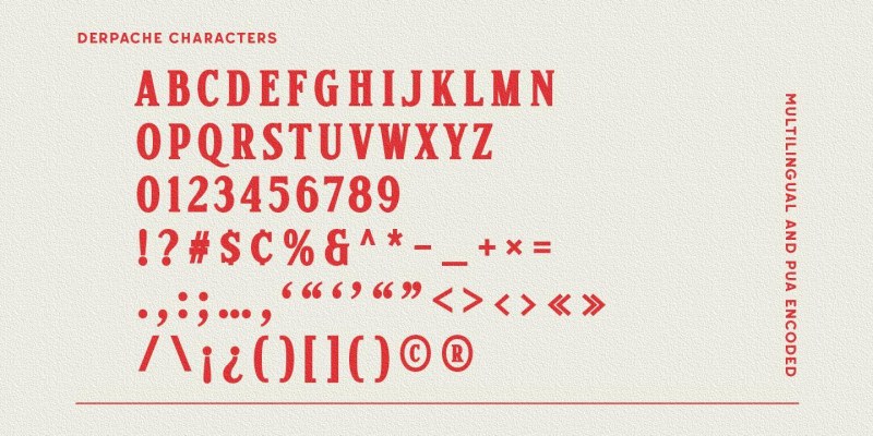 Derpache Font free download preview 8 – Font Family font